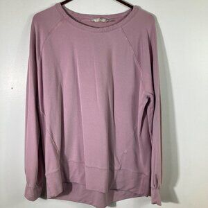 Womens Athleta Sweatshirt Pink M Spots